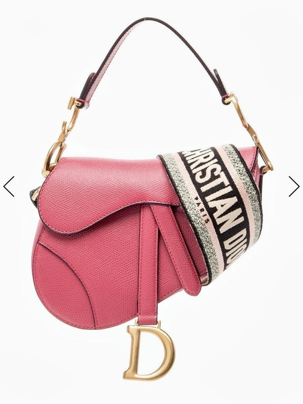 Christian Dior Saddle Bag Pink Leather NWT